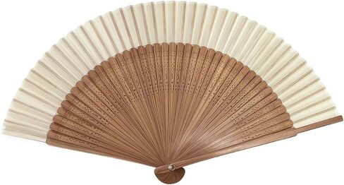 Hand Held Fan for Women Japanese Vintage Bamboo Silk Elegant for Dance Music Festival Wedding Church Decoration Party (Blackred) in Saudi Arabia