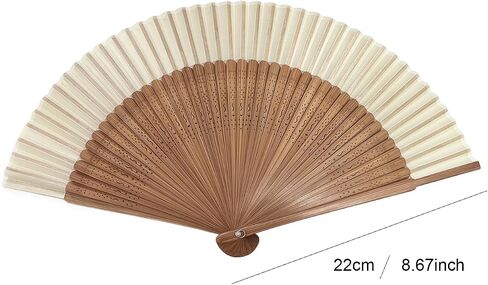 Hand Held Fan for Women Japanese Vintage Bamboo Silk Elegant for Dance Music Festival Wedding Church Decoration Party (Blackred) in Saudi Arabia