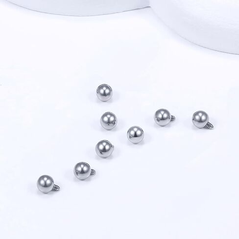 D.Bella Replacement Balls Surgical Steel Piercing Balls for Belly Navel Nipple Tongue Industrial Barbell Nose Septum Lip Eyebrow Ear Rings Body Piercing Jewelry Patrs in Kuwait