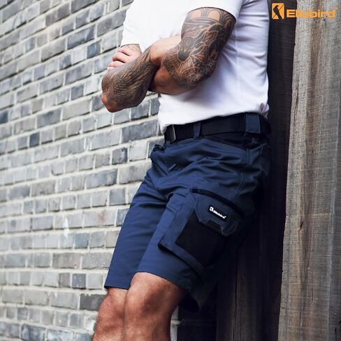 Ellobird Work Shorts for Men Construction Pants Mens Workwear Cordura Cargo Loose Fit Utility Carpenter Workwear Short in Kuwait