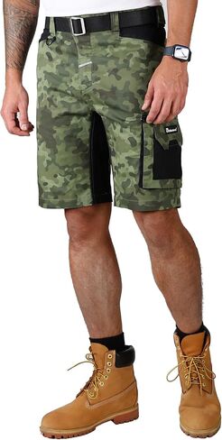 شورتات العمل ellobird للرجال البناء سروال رجالي يعمل على عمل ملابس كوردورا شحنة فضفاضة فائدة ملابس عمل نجارة قصيرة in Kuwait