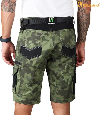 شورتات العمل ellobird للرجال البناء سروال رجالي يعمل على عمل ملابس كوردورا شحنة فضفاضة فائدة ملابس عمل نجارة قصيرة in Kuwait