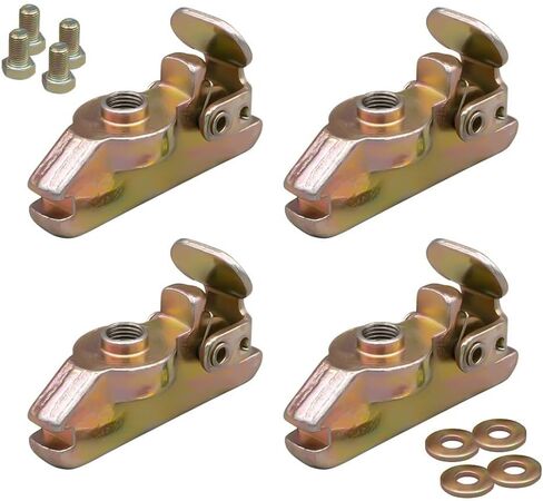 Mytee Products (4 Pack) E-Track Threaded Fitting for Customising E-Track System - Bolt On Secure Your Custom Attachment 1330 lbs WLL - E-Track Accessories for Enclosed Trailer, Cargo Truck in Kuwait