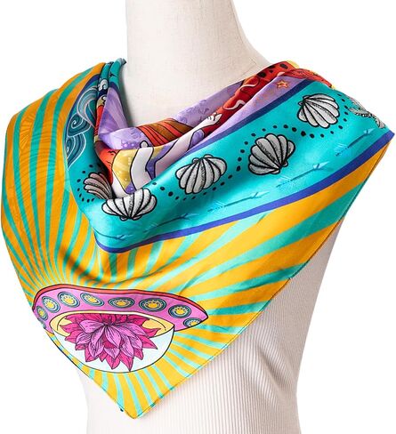 100% Mulberry Silk Scarf for Women Large Square Satin Head Scarf Hair Scarves Silk Bandana Scarf Headscarf 35" in Saudi Arabia