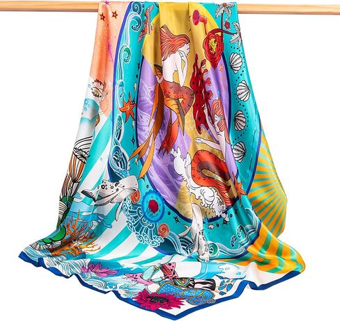 100% Mulberry Silk Scarf for Women Large Square Satin Head Scarf Hair Scarves Silk Bandana Scarf Headscarf 35" in Saudi Arabia