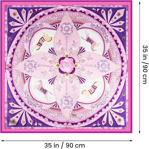 100% Mulberry Silk Scarf for Women Large Square Satin Head Scarf Hair Scarves Silk Bandana Scarf Headscarf 35" in Saudi Arabia