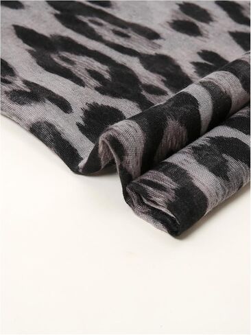 WDIRARA Women's Leopard Print Chiffon Mesh Scarves Long Shawl Cheetah Wrap Scarfs in Saudi Arabia