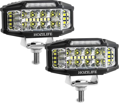 3 Inch LED Pods, 2PCS 40W 12V Flood Spot Ditch Lights Offroad Driving Fog LED Work Light for Truck ATV UTV Motorcycle (HZ1121-DRL) in Kuwait