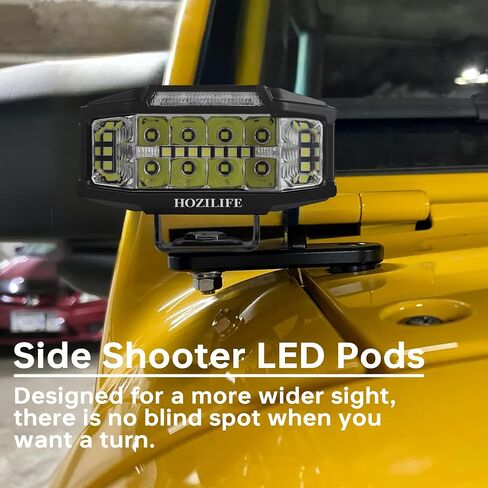 3 Inch LED Pods, 2PCS 40W 12V Flood Spot Ditch Lights Offroad Driving Fog LED Work Light for Truck ATV UTV Motorcycle (HZ1121-DRL) in Kuwait
