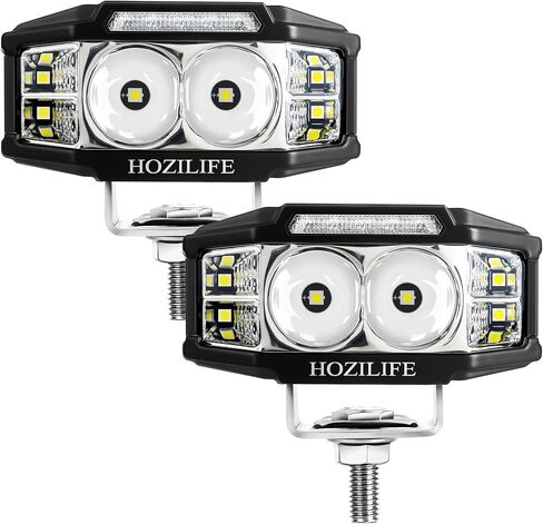 3 Inch LED Pods, 2PCS 40W 12V Flood Spot Ditch Lights Offroad Driving Fog LED Work Light for Truck ATV UTV Motorcycle (HZ1121-DRL) in Kuwait