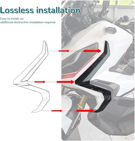 Motorcycle Side Fairing Spoiler for X-ADV 750 XADV 750 2021-2024 Leg Deflector Air Fairing Accessories (Black) in Saudi Arabia
