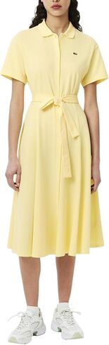 Lacoste Women's Flared Mini Pique Polo Dress in Kuwait
