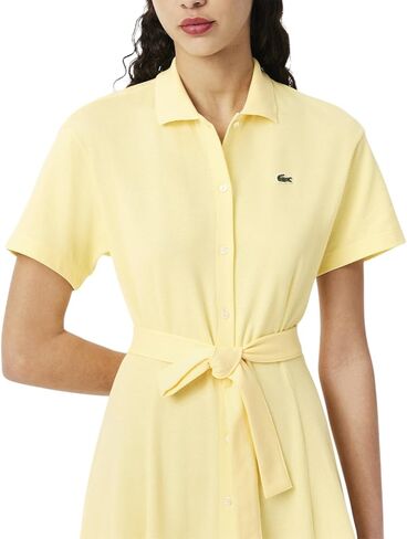 Lacoste Women's Flared Mini Pique Polo Dress in Kuwait