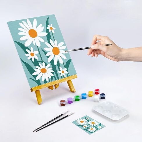 Nuberlic 10 Packs Pre Drawn Canvas to Paint for Kids Boys Girls Floral Art in Kuwait