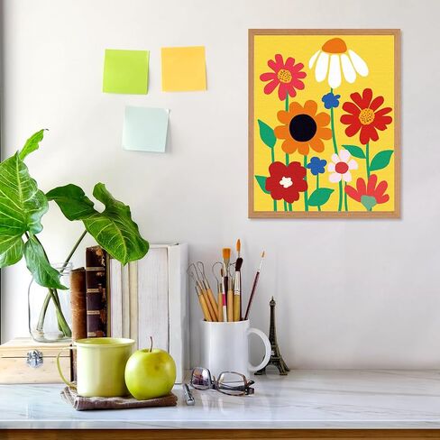 Nuberlic 10 Packs Pre Drawn Canvas to Paint for Kids Boys Girls Floral Art in Kuwait
