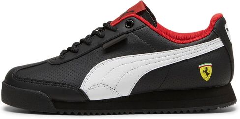 PUMA Unisex-Child Scuderia Shoes Ferrari Roma Sneaker, Black White, 7 US Big Kid in Saudi Arabia