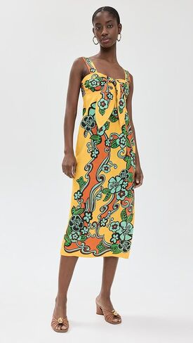 Alemais ALÉMAIS Women's Flame Midi Dress in Kuwait