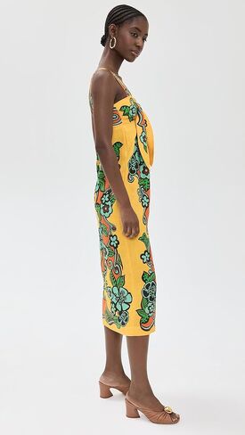 Alemais ALÉMAIS Women's Flame Midi Dress in Kuwait