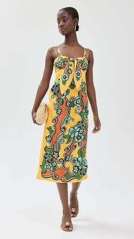 Alemais ALÉMAIS Women's Flame Midi Dress in Kuwait