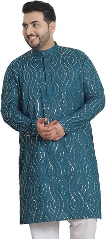 Sojanya PLUS (Since 1958) Men's Cotton Designer Long Kurta in Saudi Arabia