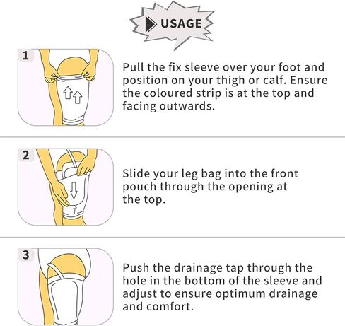 Urine Leg Bag Holder for Incontinence, Washable Fabric Urine Leg Sleeve for for Men or Women Wheelchairs Easy Walking-M in Saudi Arabia