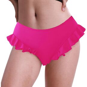 FEOYA Women’s Ruffle Bikini Bottom Full Coverage Swimsuit Bathing Suit Bottoms Elastic Summer Beach Swimwear