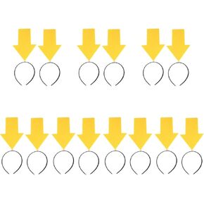 HOMOYOOYO 14PCS ARROW HACKBAND HALOWEEN - COSPLAY Funny Hair Hooop Band Band Propiece for Carnival Party Photo Props (Yellow)