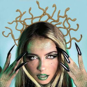 Cakure Medusa Snake Beadband Gold Gold Goldpiece Party Party Party Rave Festival Festival Accessories for Women and Firsts
