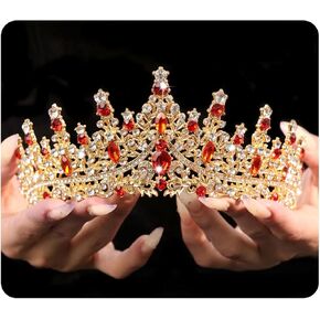 Vintage Crystal Crown and Tiara for Women Bridal Wedding Rhinestone Tiara Princess Queen Crown Gothic Black Tiara Headpieces for Cosplay Costume Birthday Party in Kuwait