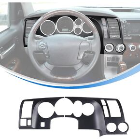 Dashboard Panel Frame Cover Trim for Toyot@ Tundra 2007 2008 2009 2010 2011 2012 2013, ABS Material Car Interior Decoriation Accessories (Matte Black)