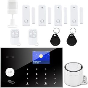 Alarm System for Home Security, Tuya Smart Home Security System, No Monthly fee, GSM Alarm System Wi-Fi 4G, for Home Security, and Kids Safety.