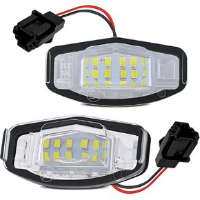 2pcs LED لوحة ترخيص مصباح ، أضواء العلامات لوحة الترخيص ، مصباح ضوء العلامة الخلفية ، إكسسوارات السيارة سوبر مشرق 18-SMD مصابيح لوحة LED متوافقة مع Honda Accord Odyssey Civic Pilot