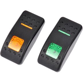 Dorman 84946 Electrical Switch Rocker Covers Amber Green, 2 Pack Universal Fit