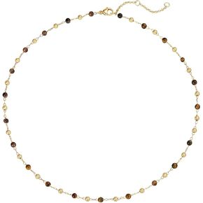 قلادة Dremmy Studios Gold Choker Necklace for Women 14k Gold Plated Stone Handmade Handmed Serven Link Necklace for Jewelry Gift in Kuwait