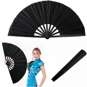 Boots on The Ground Fan, Largefold Fans, Line Dance Popping Fan, Decorative Folding Fans, Chinese Vintage Retro Fabric Fans, for Performance, Dance, Wedding, Party & Gift