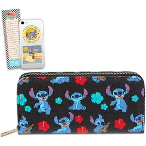 Stitch Wallet for Women Set - Bundle with Lilo and Stitch Wallet for Women Plus Phone Decal, More