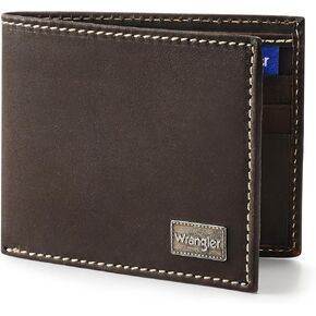 Wrangler Men's Bifold Wallet, Genuine Leather, Gift for Him in Kuwait