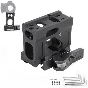 حامل ريد دوت مع ملحقات QD سريعة التحرير/الفصل، 2 بوصة Picatinny Riser Mount Optic Riser Mount تكتيكي للنطاق البصري T1 T2 H1 H2 نطاق البصر البصري، مناسب لسكك Picatinny مقاس 20 مم