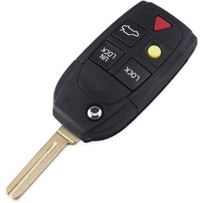 New Replacement 5 Buttons Remote Flip Folding Key Shell for Volvo XC70 XC90 V50 V70 S60 S80 C30 Fob Car Key Case