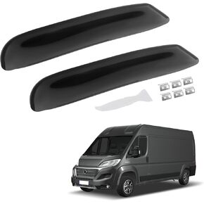 Transparent Extra Durable Rain Guards Compatible with Ram ProMaster Van 2014-2025, No-Tool Installation Front Side Window Rain Wind Deflector Guard