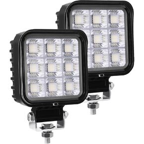 3.3 بوصة 108W 7000LM مصباح العمل LED ، 12/24V 2PCS IP68 ضوء جرار مقاوم للماء ، مصابيح عمل جرار LED لجرارات الشاحنات الشاحنة شبه الشاحنة UTV ATV SXS