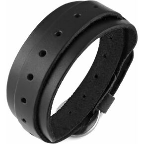 HZMAN Genuine Leather Bracelets for Men Women Leather Cuff Bracelet Adjustable Leather Wristband Bracelet Jewelry Gift