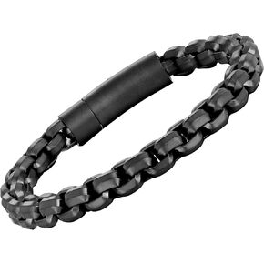 Men's Stainless Steel & Genuine Leather Bracelets – Various Designs in Silver, Black, and Polished Finishes – Rust & Discoloration Resistant – Jewelry Gift or Accessory for Men