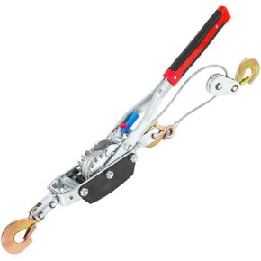 Come Along Winch, 5 Ton/10000Lbs Pulling Capacity Hand Winch Heavy Duty, Cable Puller Tool for Trailer Tree Pulling Lifting Securing Fence Stretcher, 11.5Ft Steel Cable 3 Hooks 2 Gears