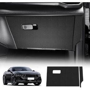 Kungkic for Ford Mustang 2024 2025 Glove Box Scals ملصقات ملصقات واقية من الملصقات الداخلية للسيارة (9002 لونًا من جلد الغزال الإيطالي)
