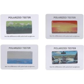 Test Tool Little Card for Polarized Sunglasses,Portable Polarization Sunglasses Tester,Polarized Glasses Check Paper 60 * 40mm 4pcs