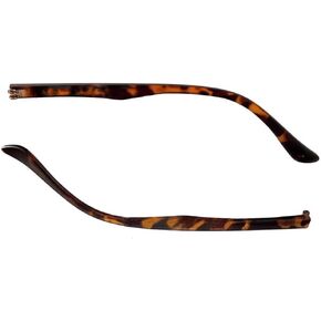 1 Pair Glasses Replacement Temple Arms, Eyeglass Frame Arms Legs Replacement Repair Kit Universal, Double Convex Teeth, Tortoiseshell Color