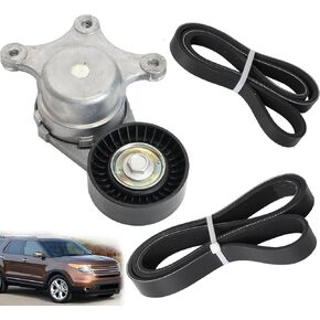 Drive Belt Tensioner Kit, 38485 Fit for Ford Explorer Edge Fusion 2007-2012, Fit for Lincoln MKX MKZ 2007-2012, for Mazda 6 CX-9 2007-2015, V6 3.5/3.7 L V6, 49450 6PK1140 4PK894F in Kuwait