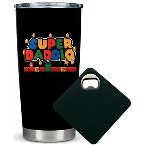 Gifts For Dad,Super Daddio Coffee Mug,Father Day Gifts From Son or Daughter,To My Daddy Gift,Birthday Present For Dad,Tumblers for Father,Water Glasses for Daddy- 20 Oz