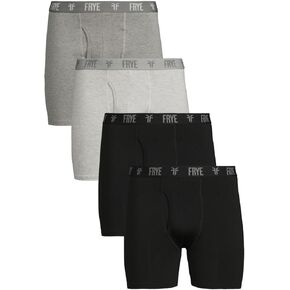 Frye Stretch Viscose Boxer Briefs for Men 4-Pack, Soft and Breathable Underwear for Men Pack of 4 Fly or No Fly